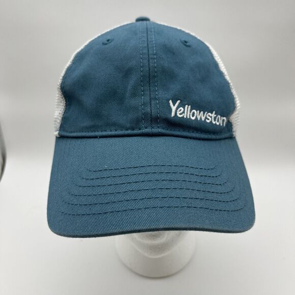 Triangle Sport Headwear Yellowstone Teal Blue Tan Baseball Cap Embroidered Logo - Picture 1 of 7